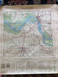 Cartina militare di Casalmaggiore Mantova no ww2