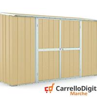 Casetta in lamiera per esterno 307x100cm beige