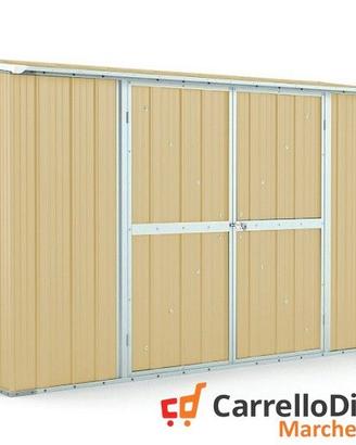 Casetta in lamiera per esterno 307x100cm beige