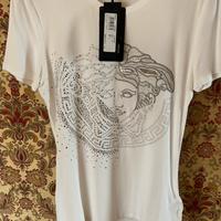 T-shirt versace con cristalli