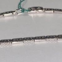 BRACCIALE TENNIS IN ORO 18kt. ALTERNATO DIAMANTI