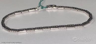 BRACCIALE TENNIS IN ORO 18kt. ALTERNATO DIAMANTI