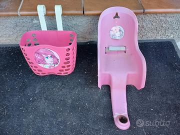 Seggiolino e cestino per bicicletta 