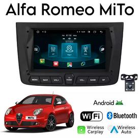 Autoradio mito + telecamera posteriore 2DIN alfa