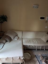 Divano angolare beige