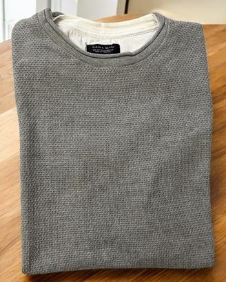 T-Shirt Zara grigia textured - Taglia M - Elegante