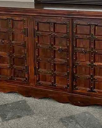 credenza etnica in legno massiccio