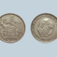 5 Pesetas spagnole 1957