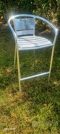 SGABELLO ALLUMINIO ALTO BAR PUB ARREDO  CARLBERG 