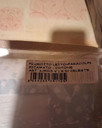 Set paracolpi e piumone per lettino bimbi