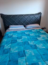 Letto matrimoniale contenitore similpelle