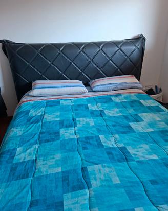 Letto matrimoniale contenitore similpelle