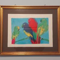 QUADRO con PAPPAGALLI 50 x 60