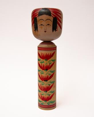 Kokeshi giapponese vintage Moriya Kazuo 森谷和男