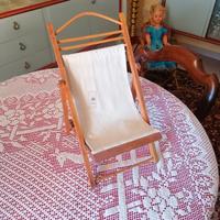 Sedia a sdraio per bambole (vintage)