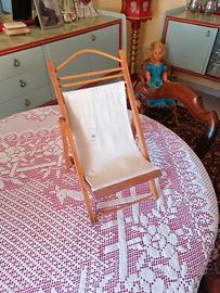 Sedia a sdraio per bambole (vintage)