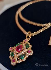 collana vintage imperiale in oro 14 k