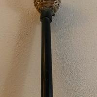 🪟Bastone tenda nero con terminale vimini