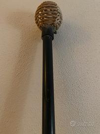 🪟Bastone tenda nero con terminale vimini