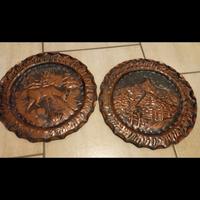 Set 2 piatti in rame 