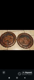Set 2 piatti in rame 