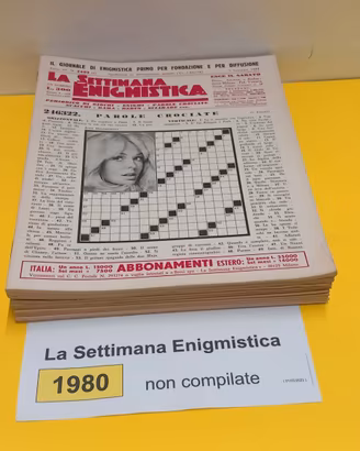 LA SETTIMANA ENIGMISTICA, anno 1980, NON compilati