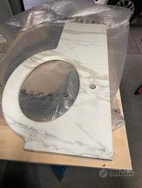 2 Marmi carrara bianco grigio e nero bianco bagno