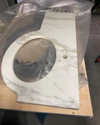 2 Marmi carrara bianco grigio e nero bianco bagno