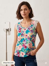 top LH floreale multicolor donna S