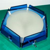 plafoniera esagonale in vetro blu VECA 