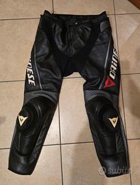 pantaloni moto Dainese in pelle tg 54