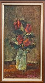 Angelo Rossini(Roma,1871-1939)“ VASO di FIORI”