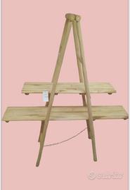 nuova libreria scaffale porta piante legno massell