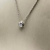 Collana punto luce oro bianco 18 kt diamante