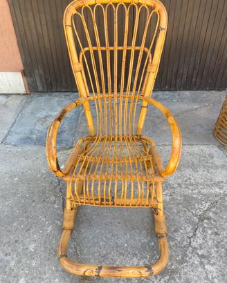 Sedia a dondolo vintage anni ‘60
