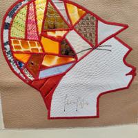 QUADRO TUTTO IN PELLE DONNA CON CAPPELLO 