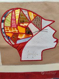 QUADRO TUTTO IN PELLE DONNA CON CAPPELLO 