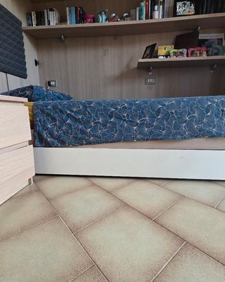 Letto singolo con secondo letto estraibile + comod