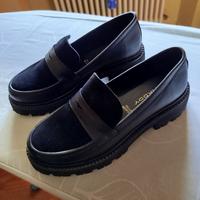 Mocassino Shaddy pelle e camoscio