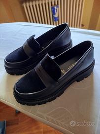 Mocassino Shaddy pelle e camoscio