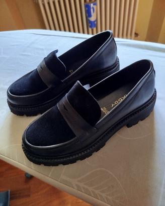 Mocassino Shaddy pelle e camoscio