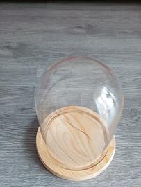 Cupola in vetro Base legno.