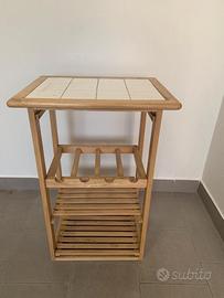 scaffale mobile portabottiglie