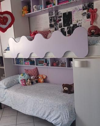 cameretta, letto soppalco, letto castello