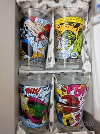 Marvel - 4 Bicchieri Vetro - Disney Store 