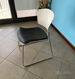 Se6 sedie in acciaio d pelle da ufficio o studio