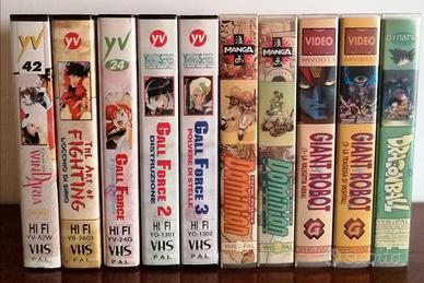 lotto 10 vhs di animazione giapponese