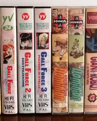 lotto 10 vhs di animazione giapponese