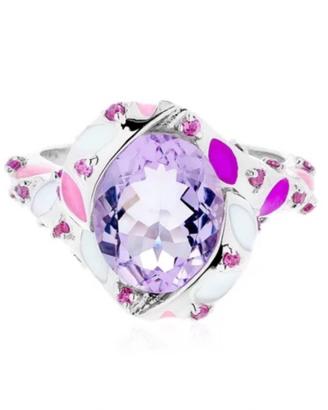 Anello PREZIOSA Arg925, Pietre Naturali e smalti