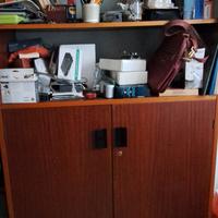 libreria in legno ciliegio 